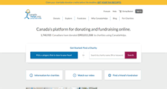 Desktop Screenshot of canadahelps.org