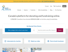 Tablet Screenshot of canadahelps.org